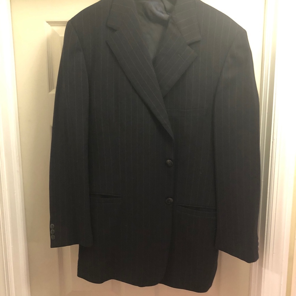 Authentic Gianni Versace navy blue men’s pinstripe  blazer